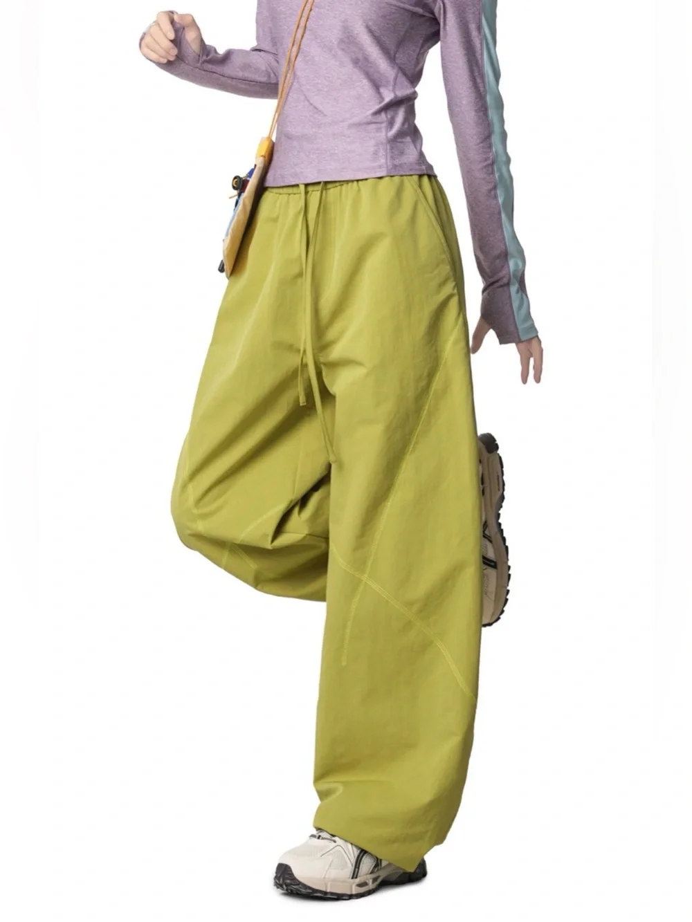 Gonggar FrostDash Unisex Loose ColourBlock Hasso Stitch Pants